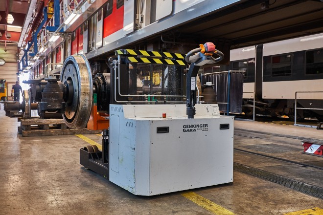 Wheelset changing for trains Radsatzwechsel für S-Bahnen