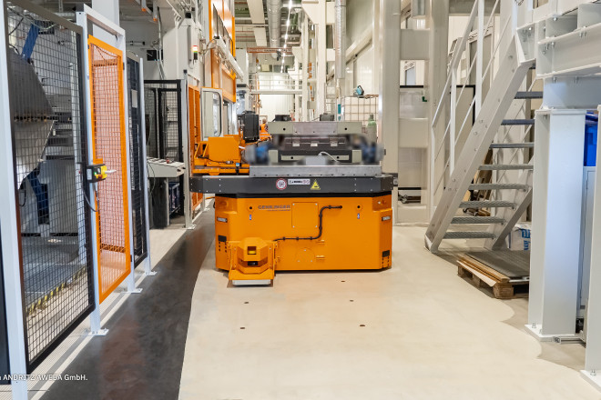 Leitlinien-Spurführung über Transponder am Boden